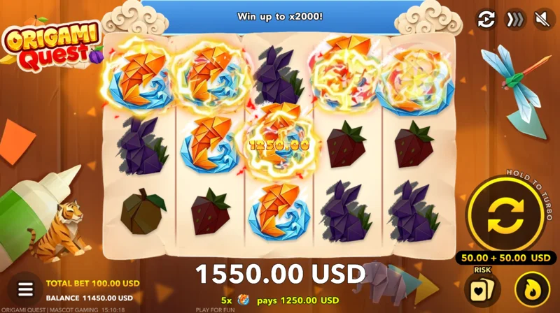 Origami Quest - fitore e madhe në lojën kryesore